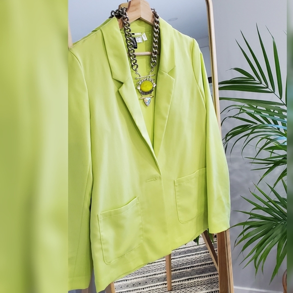 H&M Jackets & Blazers - Neon Green Blazer